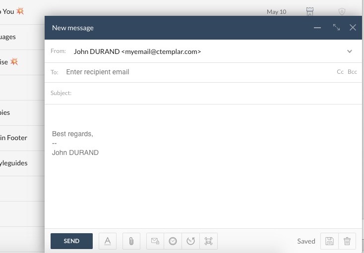 Email signature 