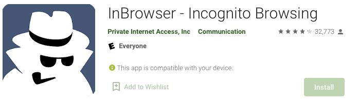 InBrowser - Incognito Browsing