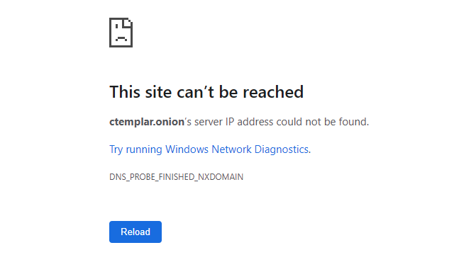 This site can't be reached 