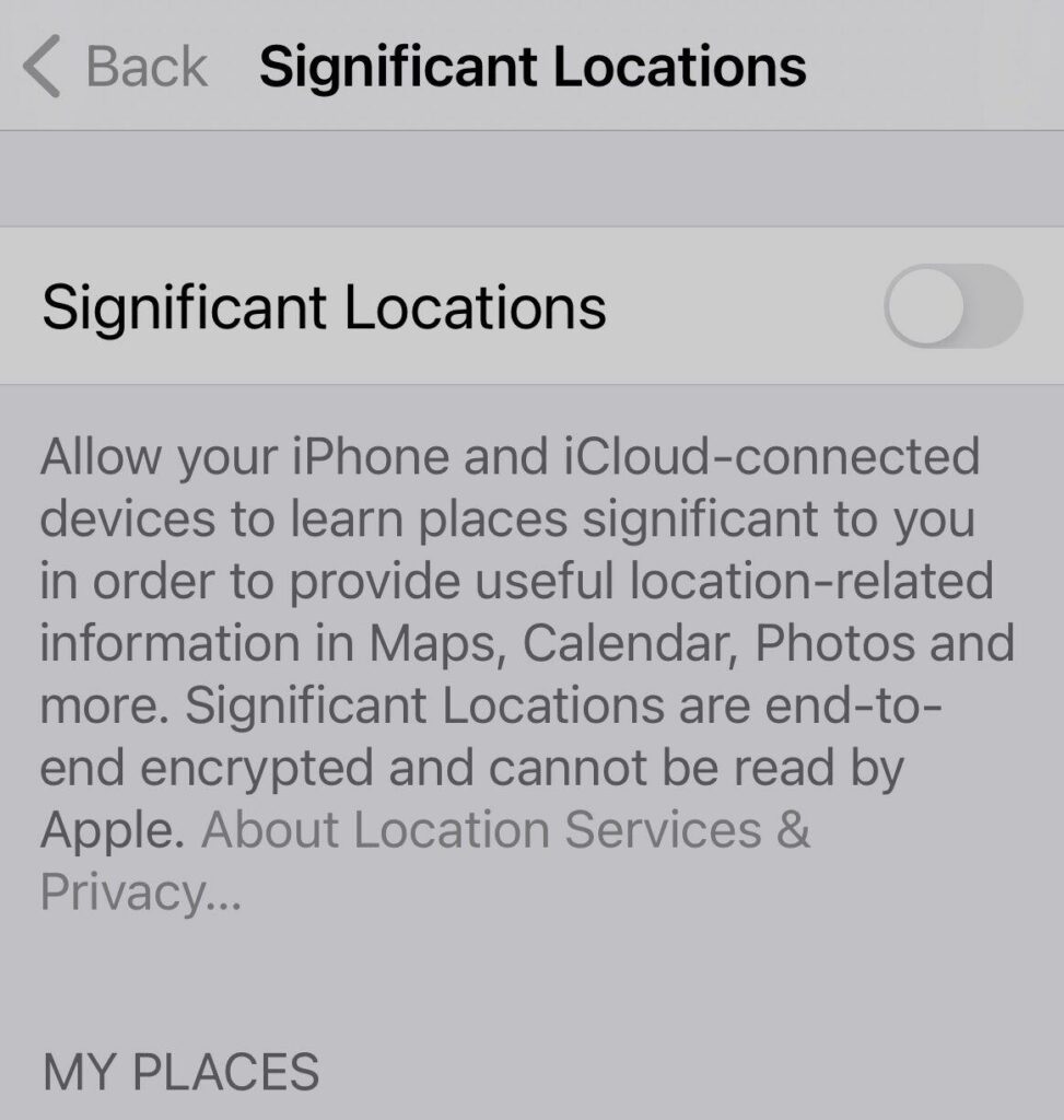 Delete Location History on iOS