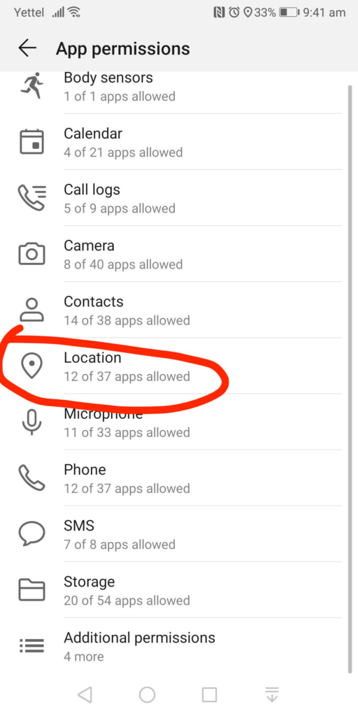 apps request access to Location