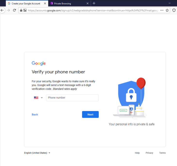 Gmail без телефона 2023