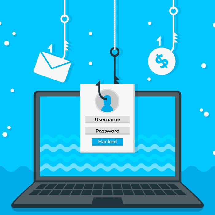 email phishing attack illustration